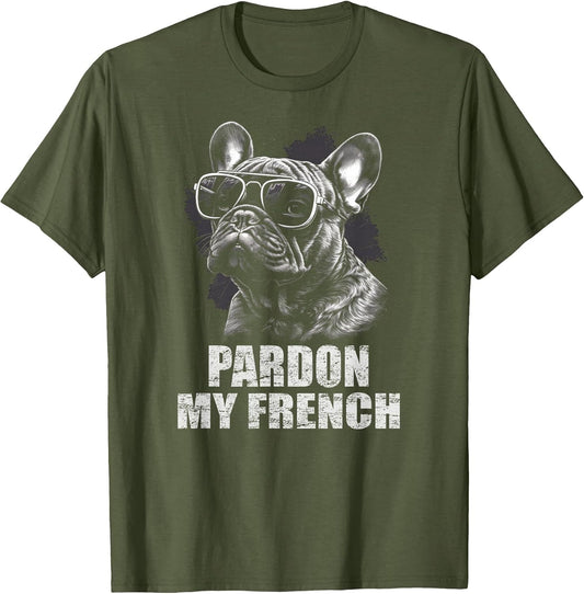 French Bulldog Funny Art with Pardon My French Design