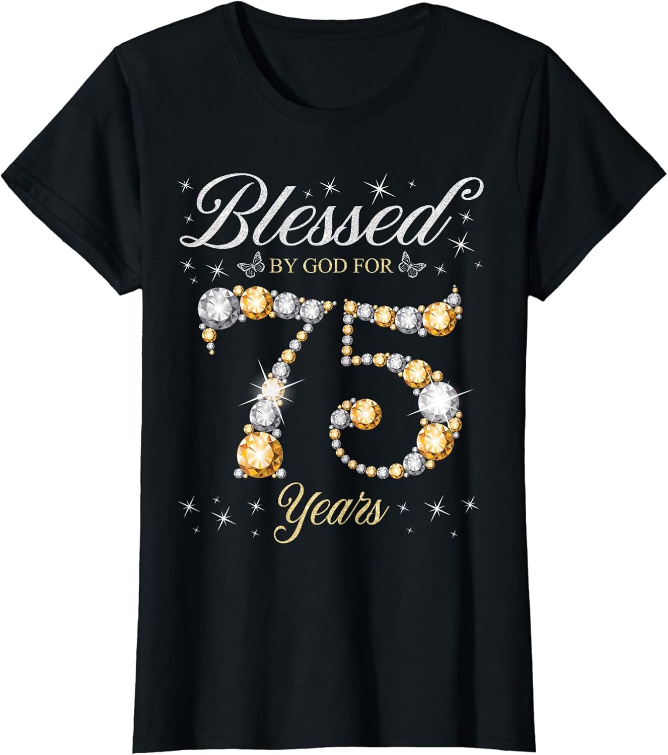 Blessed by God for 75 Years Old 75th Birthday Party
