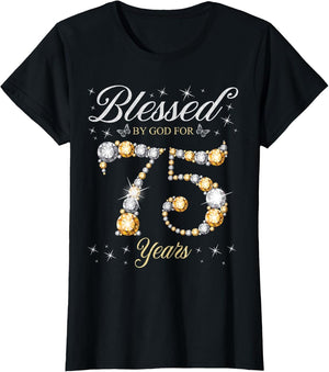 Blessed by God for 75 Years Old 75th Birthday Party