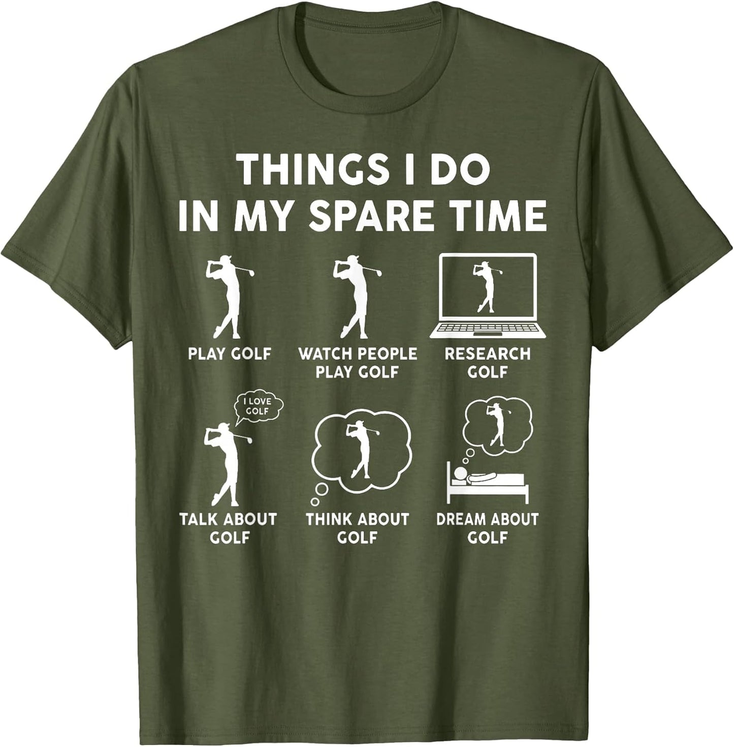 Thing I Do in My Spare Time Funny Golf Lovers Golfer Golfing