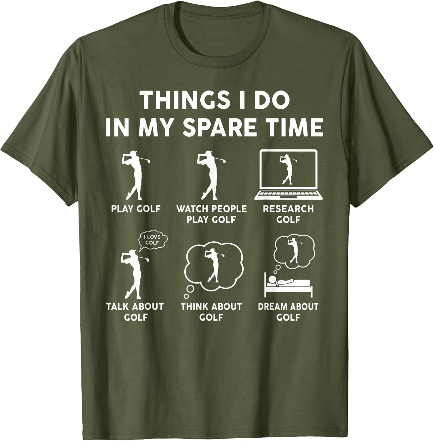 Thing I Do in My Spare Time Funny Golf Lovers Golfer Golfing