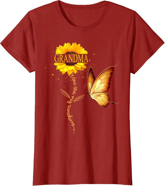 Grandma You are My Sunshine Butterfly Sunflower Mother's Day
