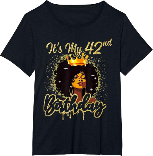 It's My 42nd Birthday Queen 42 Years Old Crown Gold Women