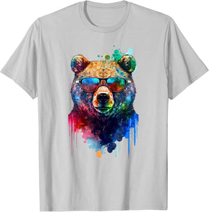 Funny Animal Bear Sun Glasses Horse Women Men watercoloured