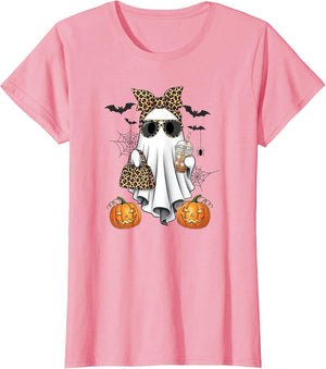 Fancy Leopard Ghost Girl Coffee Halloween Style Bougie Woman