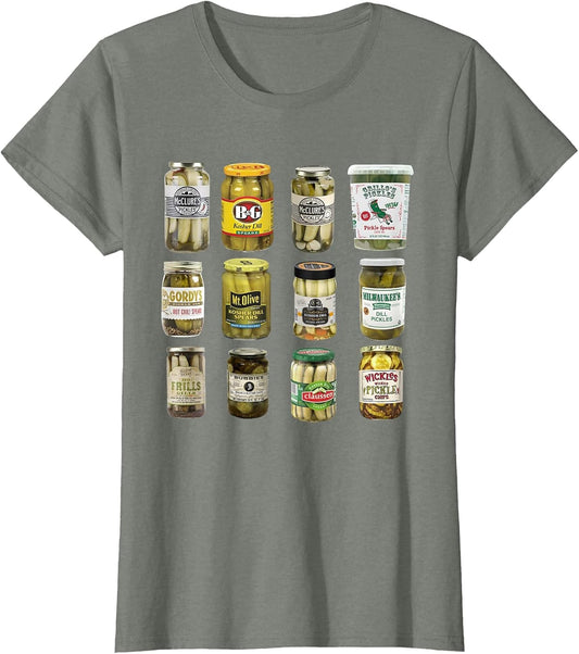 Vintage Canned Pickles Lover Funny Trendy Women Men