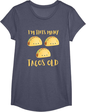 I'm This Many Tacos Old - 3rd Birthday 3 Years Old Bday