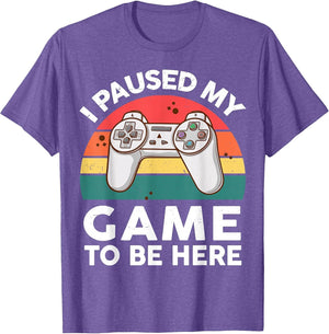 Funny I Paused My Video Game to Be Here Kids Youth Boy Gamer