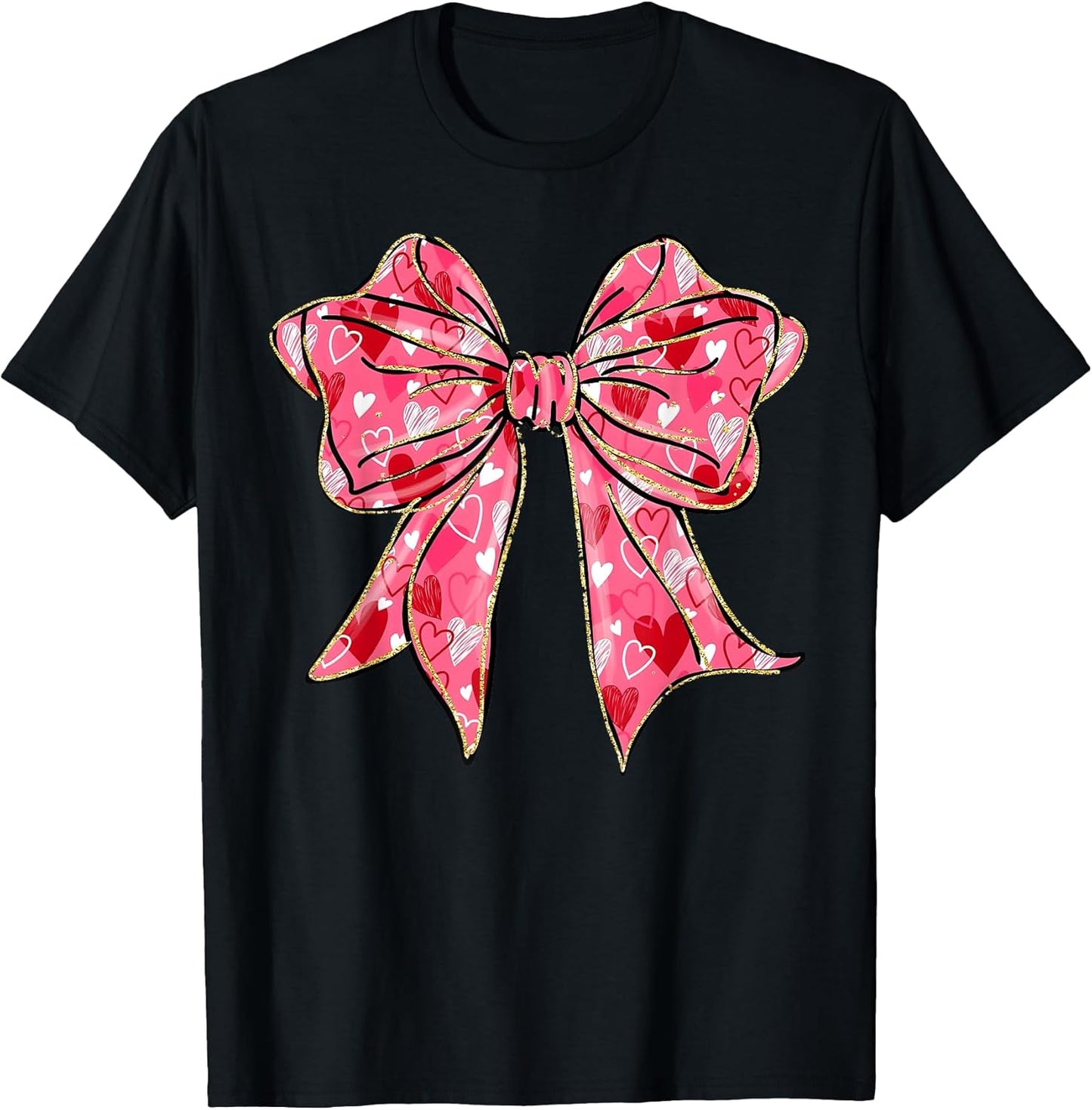 Cute Valentine Red Heart Coquette Bow Women Kids Girl