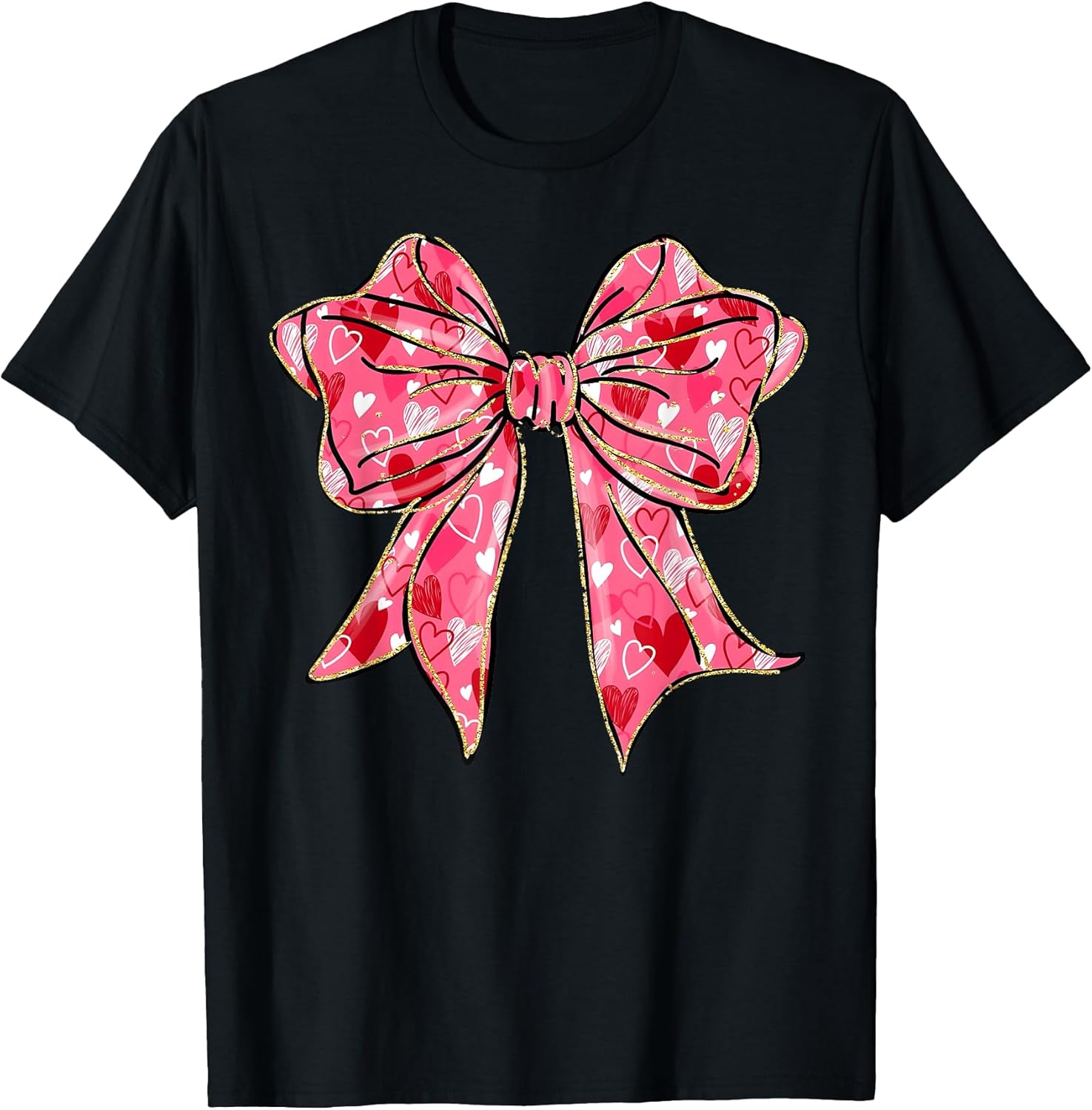 Cute Valentine Red Heart Coquette Bow Women Kids Girl