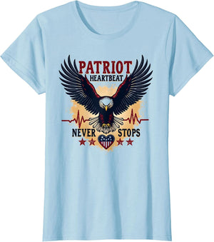 Patriot Heartbeat Never Stops USA Design