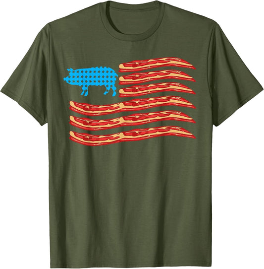 Bacon US Flag, Pig, Bacon Patriot