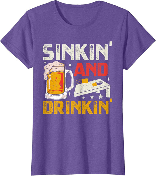 Sinkin' and Drinkin' - Funny Cornhole Playing Beer Drinking