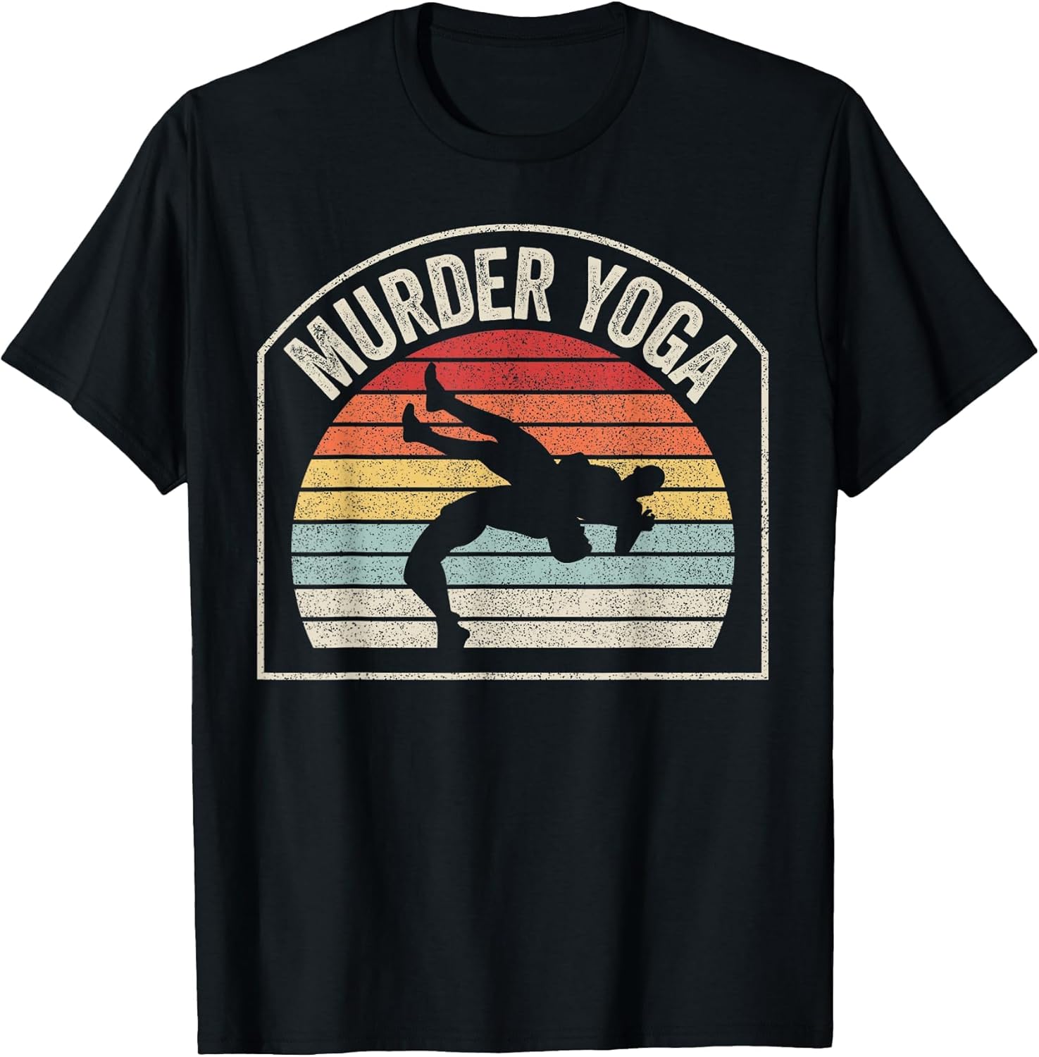 Retro Vintage Wrestling Murder Yoga Funny