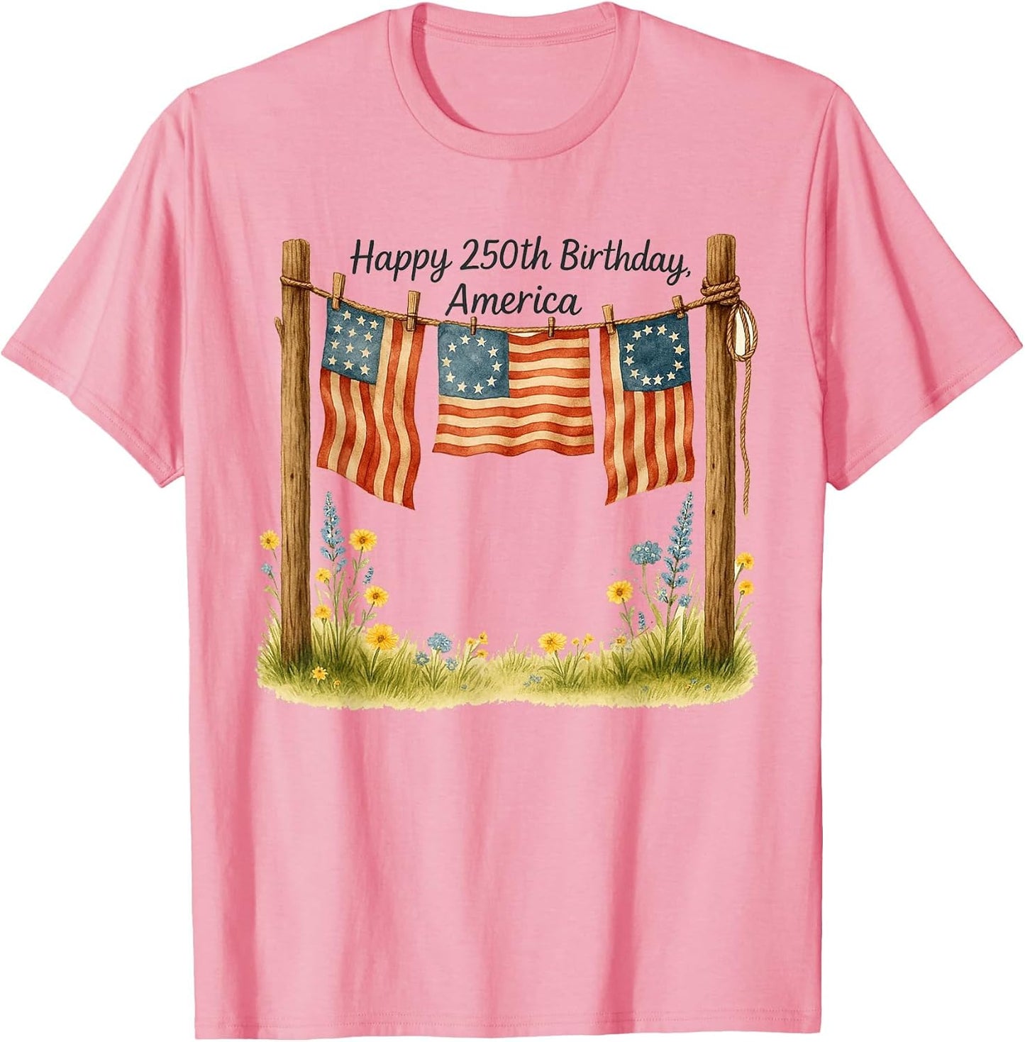 4th of July Patriotic America Flag Happy 250th Birthday