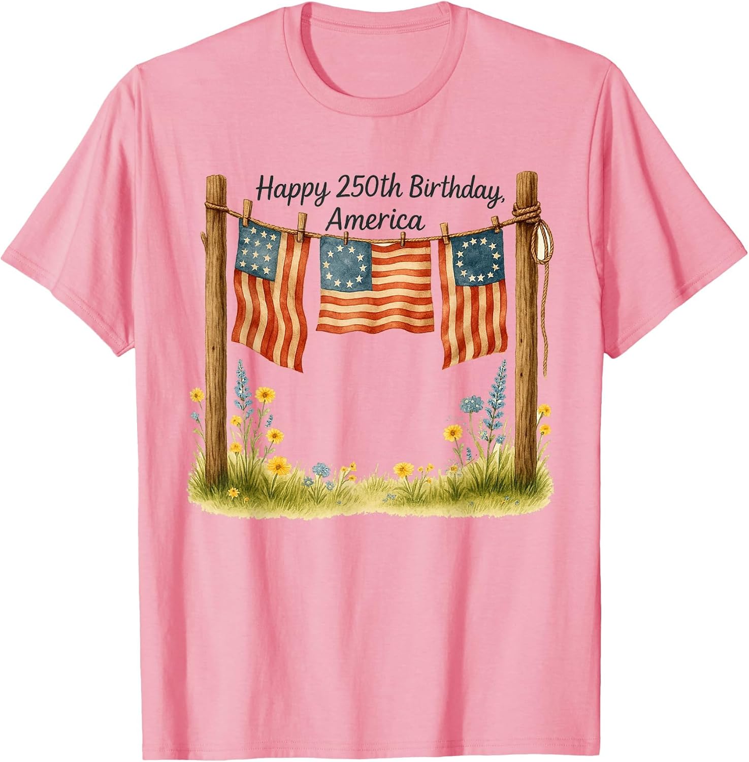 4th of July Patriotic America Flag Happy 250th Birthday