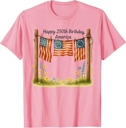 4th of July Patriotic America Flag Happy 250th Birthday