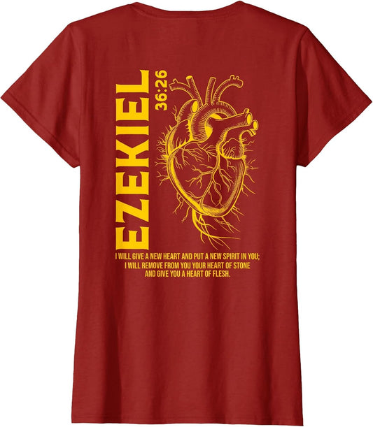 Vintage Ezekiel 36-26 Heart of Flesh Bible Verse Christian