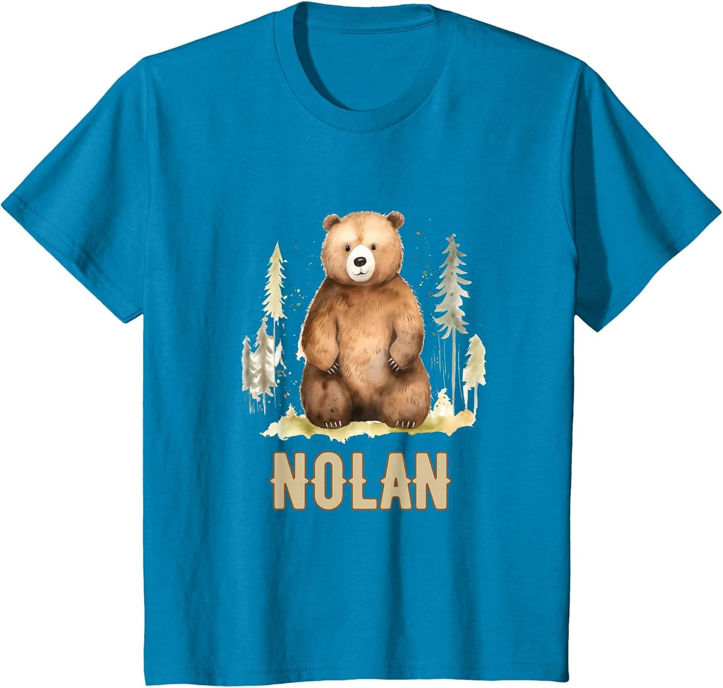 Kids Nolan Name Woodland Themed Baby Boy Toddler Cute Fun