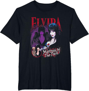 Elvira, Mistress of The Dark Purple and Red Graphic