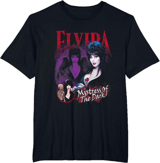 Elvira, Mistress of The Dark Purple and Red Graphic