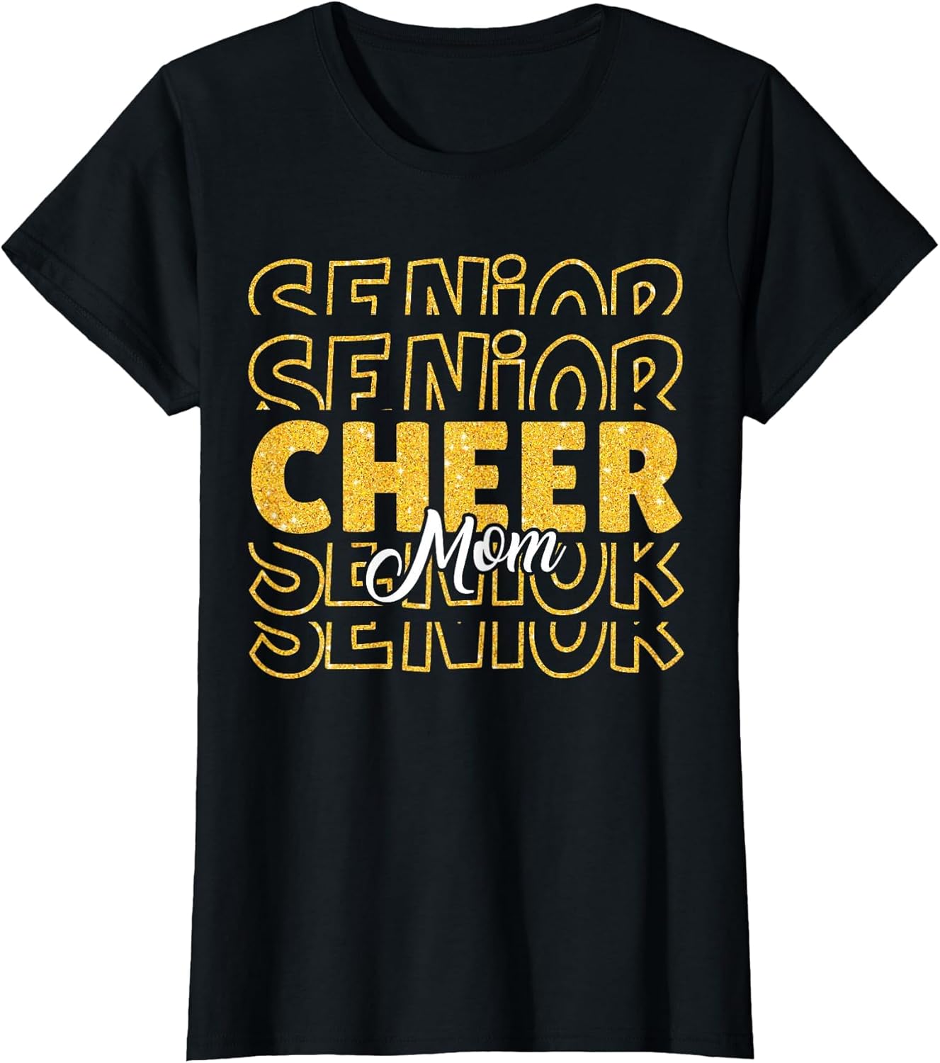 Cheerleading Senior Mom Cheer Mom Cheerleader Black Gold