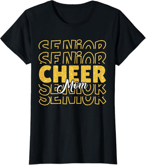Cheerleading Senior Mom Cheer Mom Cheerleader Black Gold