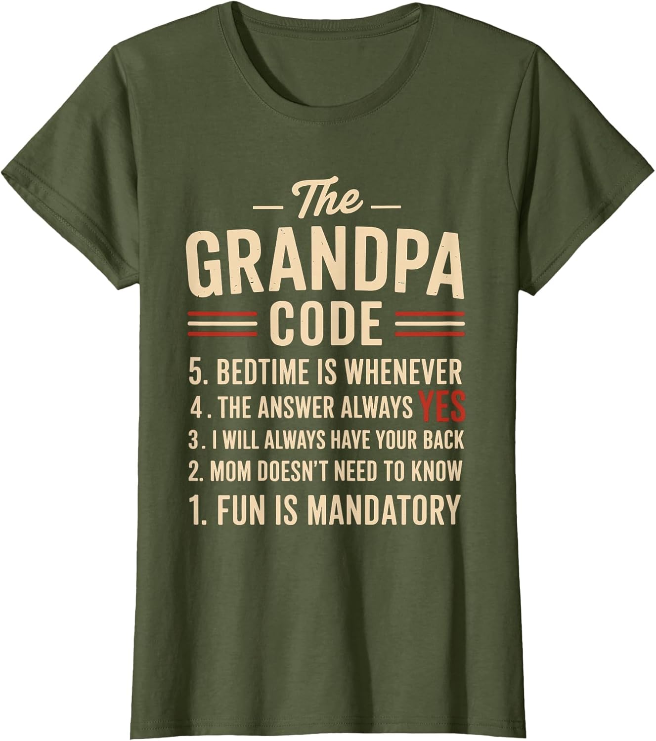The Grandpa Code Fun Rules Funny Grandpa Grandchildren Joke