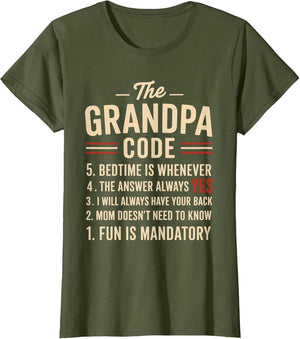 The Grandpa Code Fun Rules Funny Grandpa Grandchildren Joke