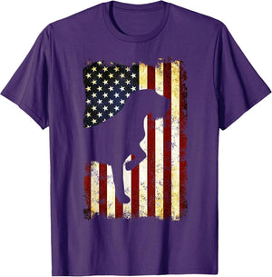 Wirehaired Pointing Griffon Silhouette American Flag