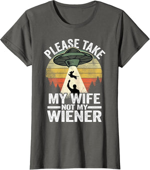 Please Take My Wife Not My Wiener Dog Dad Vintage Dachshund