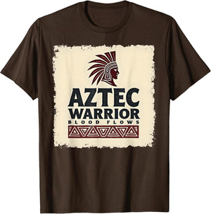 Aztec Warrior Blood Flows Mexican Heritage Design