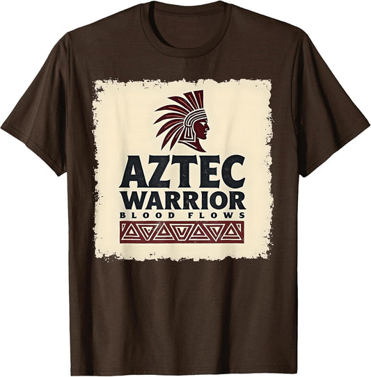 Aztec Warrior Blood Flows Mexican Heritage Design