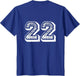 Number 22 Sports Jersey Player #22 Fan Back Print Vintage
