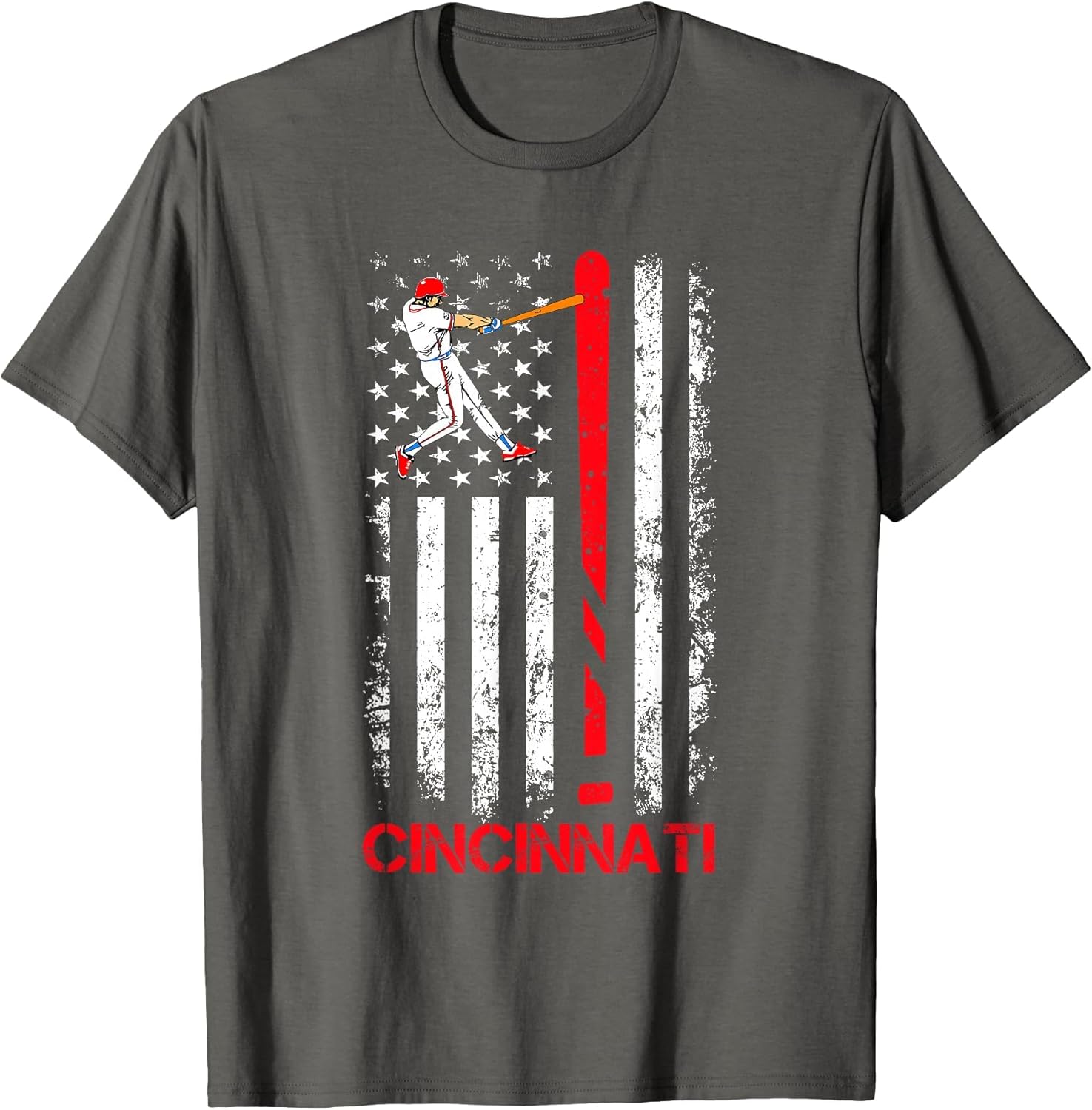 Vintage Cincinnati Baseball American US Flag Premium