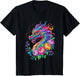 Watercolor Dragon Flowers Beautiful Art Colorful Graphic