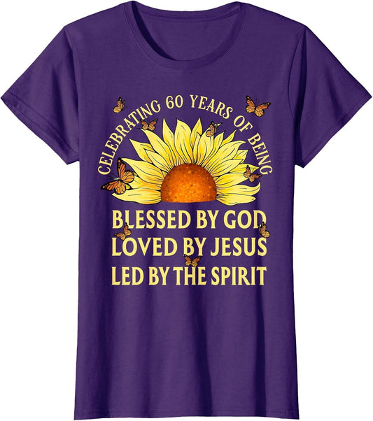 Blessed by God for 60 Years Yellow Sunflower Birthday