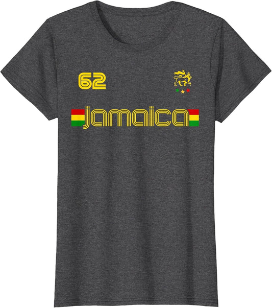 Jamaica 1962 Jersey Judah Lion Shirt Rasta Jamaican Flag