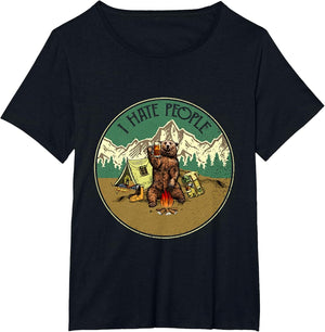 I Hate People Funny Bear Drinking Camper