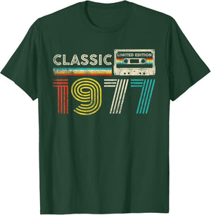 Classic 1977 Vintage 1977 Cassette Tape Men Women Birthday