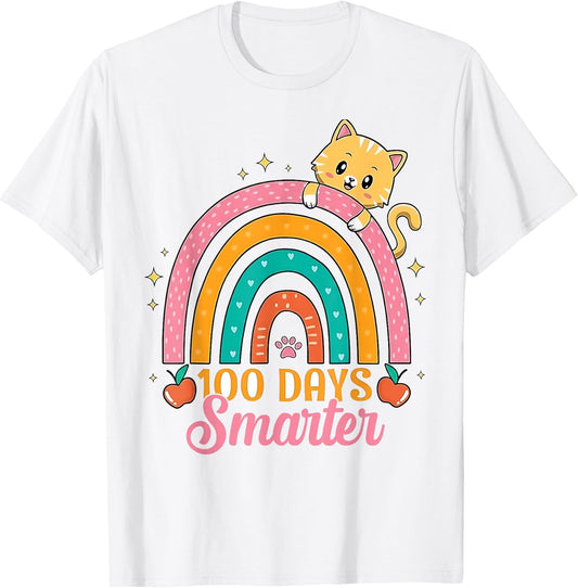 100 Days of School Kids Kitten Cat 100th Day of School Girls