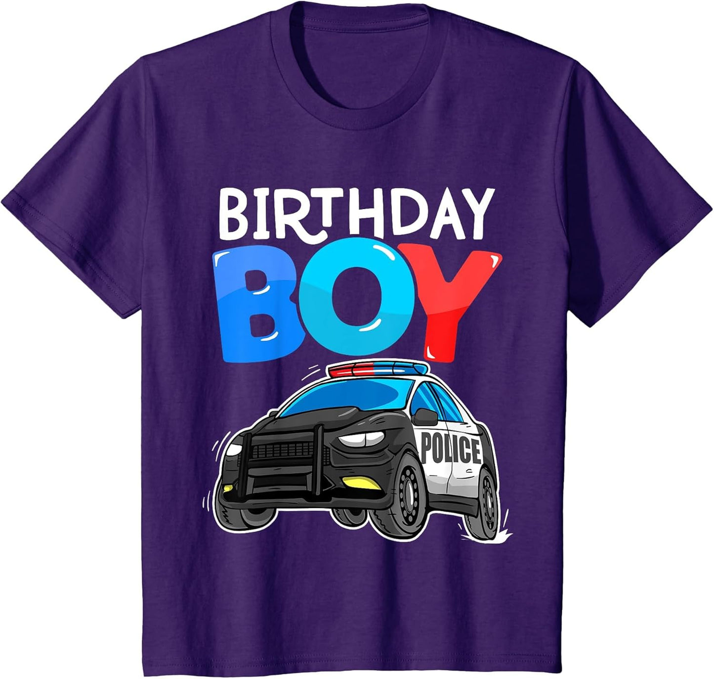 Kids Birthday Boy Police Car Policeman Theme Birthday Toddler