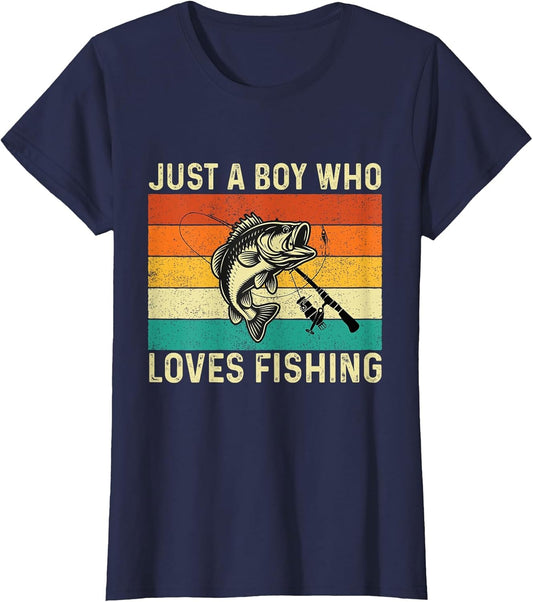 Just A Boy Who Loves Fishing - Fishing Fisherman Angler