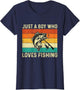 Just A Boy Who Loves Fishing - Fishing Fisherman Angler