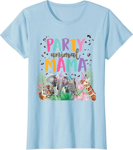 Mama of The Birthday Boy Girl Zoo Theme Animal Party