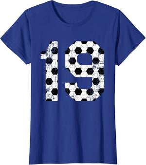 Vintage Soccer 19 Jersey Number