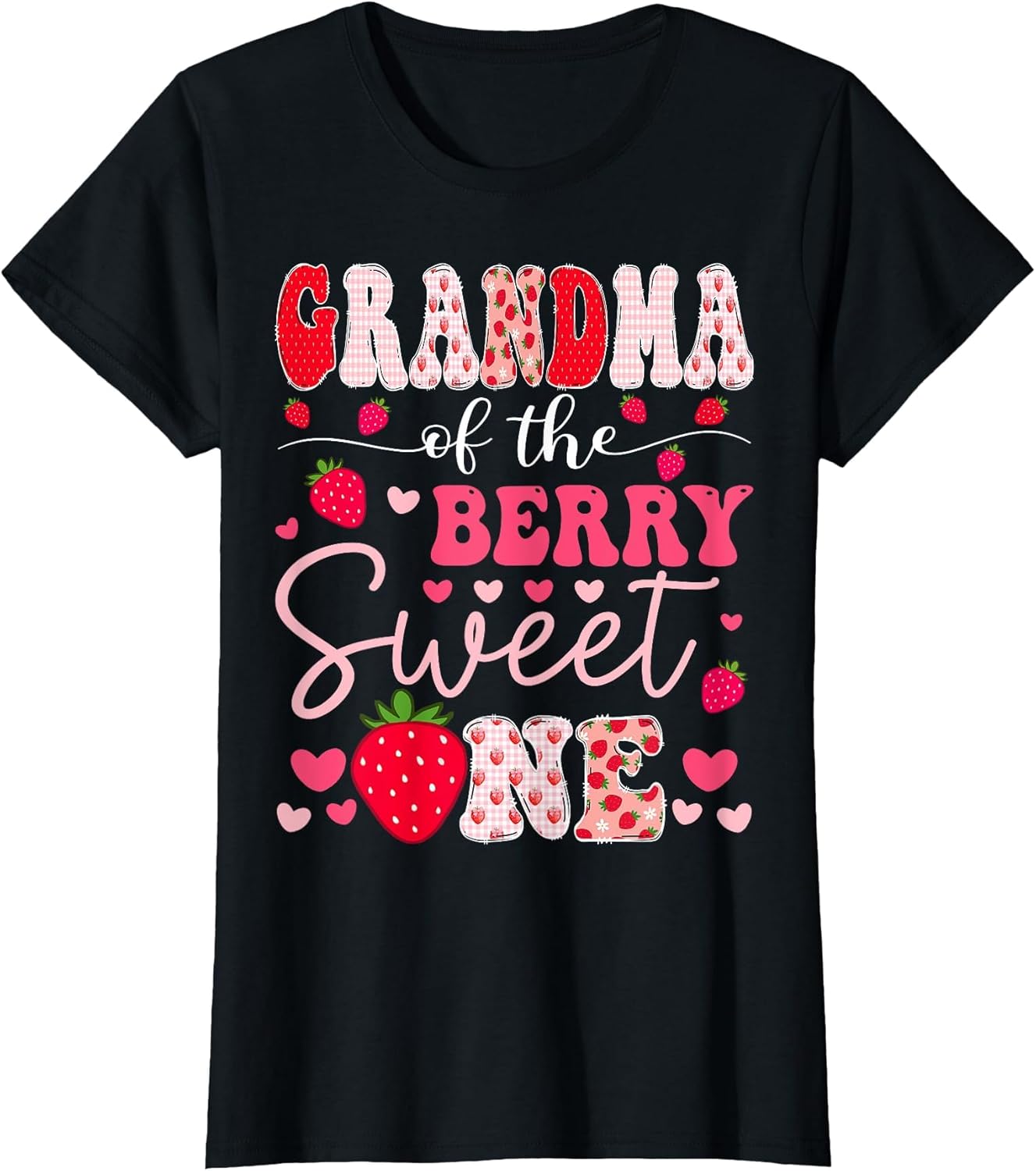 Grandma of The Berry Sweet One Strawberry 1St Birthday