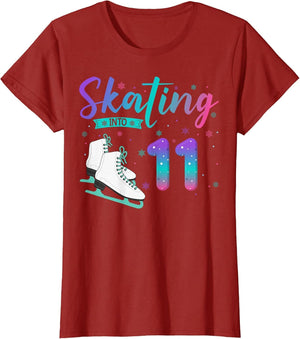 11 Year Old Girl Ice Skating Into 11th Birthday