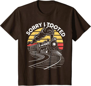 Kids Toddler Sorry I Tooted Train Locomotive Railroad Kids Boys