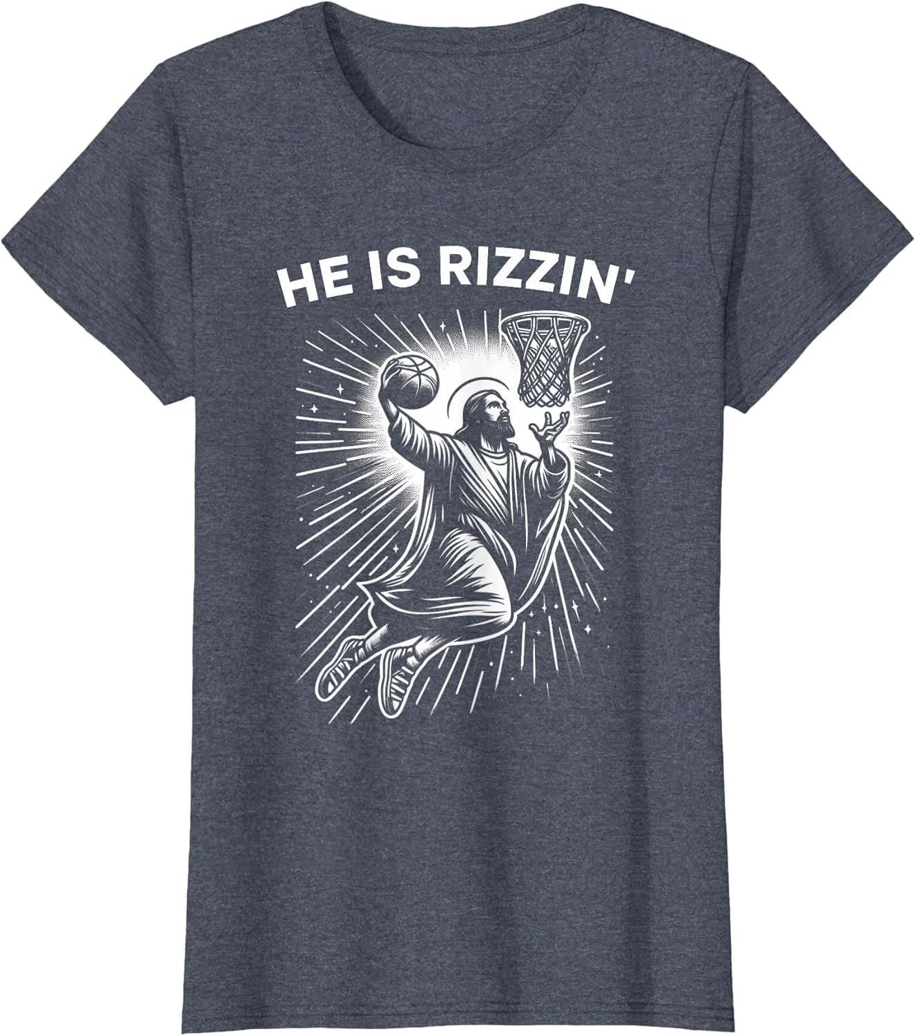 He is Risen Rizzin' Easter Jesus Christian Faith Basketball